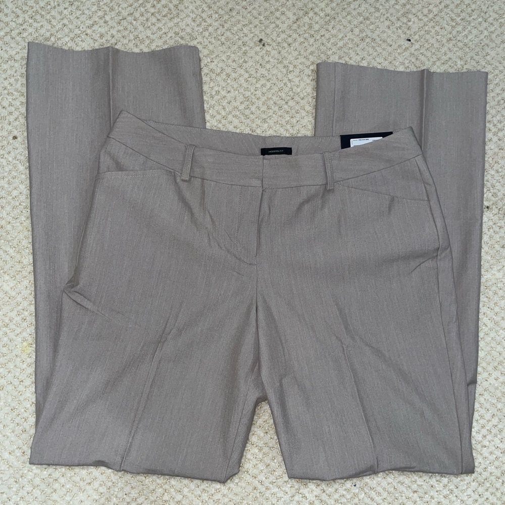 NWT Worthington Taupe gray brown low rise / mid rise trouser pants